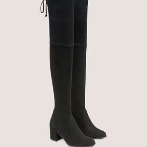 Stuart Weitzman Over the Knee Suede Black Boots Size 9 M